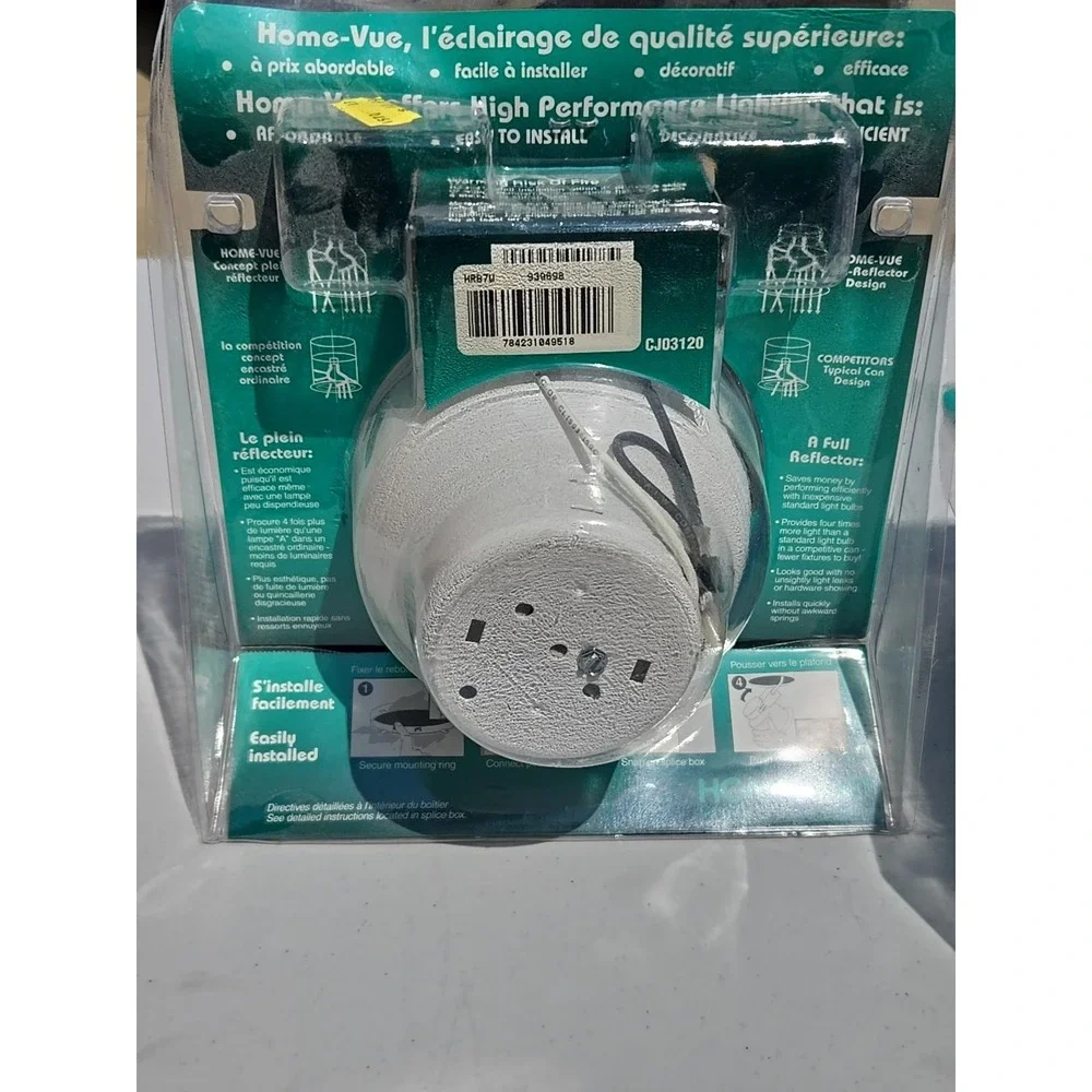 Home Vue Lot 2 R30 White‎ Recessed Can Light Baffle Trim Ring HRB7W CJ03120